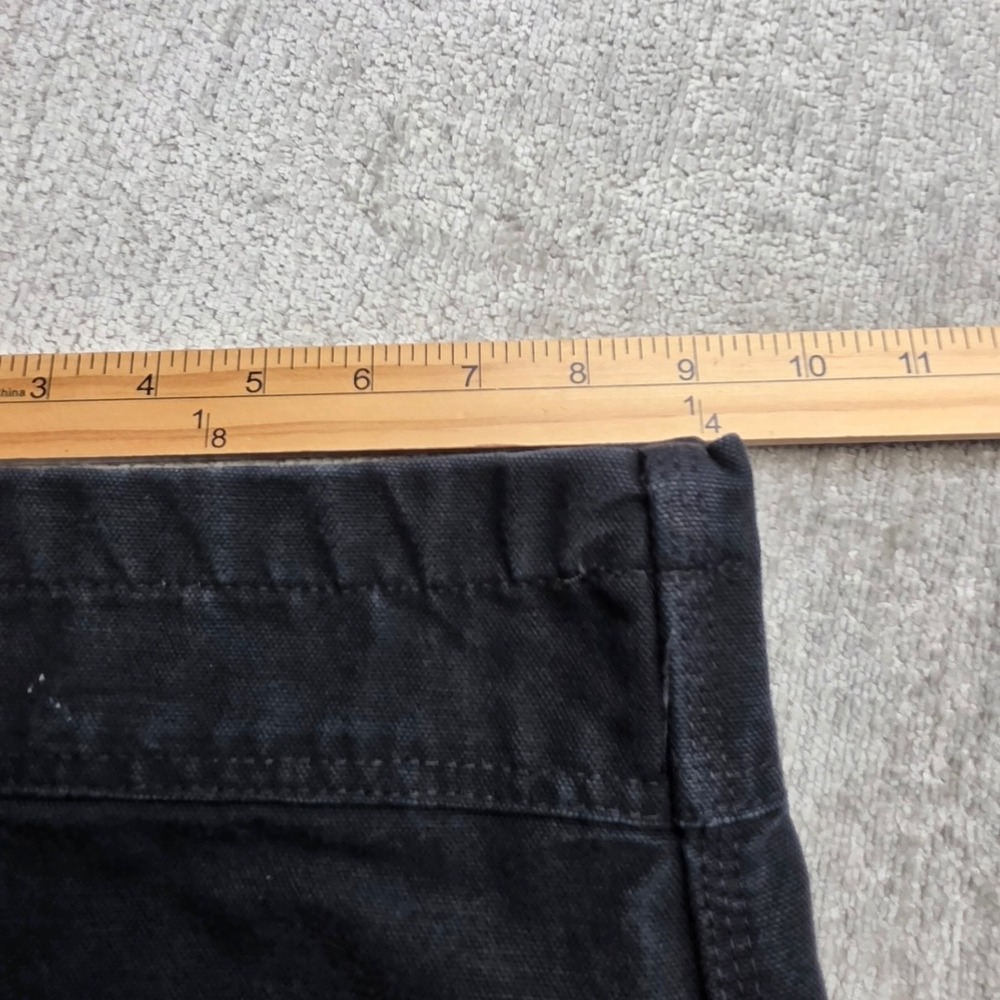 Carhartt Mens Black Duck Canvas Bib Overalls Workwear R01 BLK 40x30 Utility - Picture 8 of 14